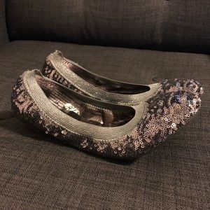 Mossimo Blingy Sequin Flats in Pewter